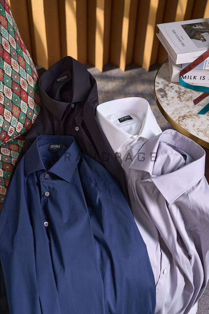 Рубашка из хлопка Zegna BPLUX5380 Рубашка из хлопка Zegna BPLUX5380