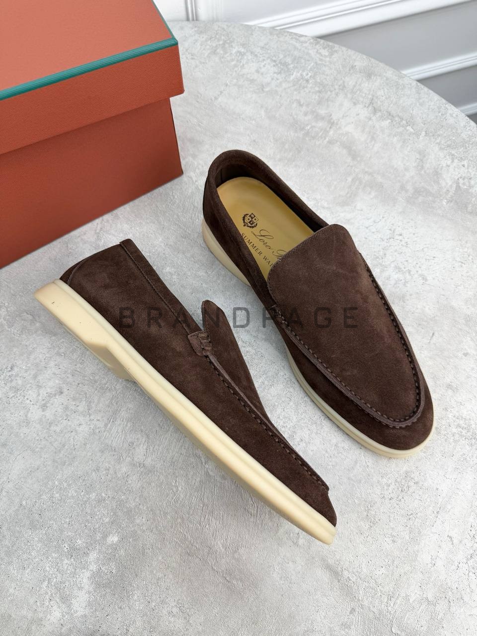 Лоферы из натуральной кожи Loro Piana BPLUX12482 Лоферы из натуральной кожи Loro Piana BPLUX12482