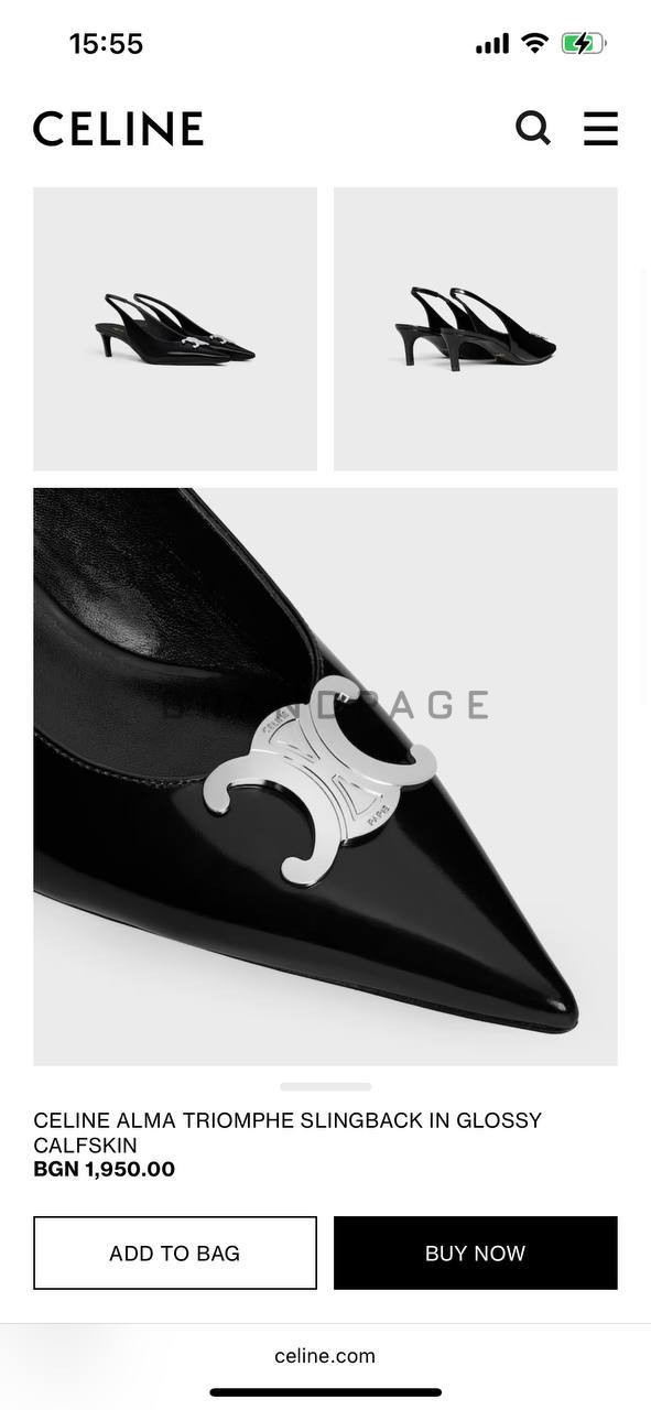 Туфли кожаные Celine Alma BPLUX12558 Туфли кожаные Celine Alma BPLUX12558