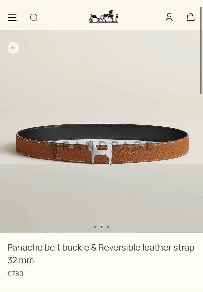 Ремень телячий Hermes BPLUX5356 Ремень телячий Hermes BPLUX5356