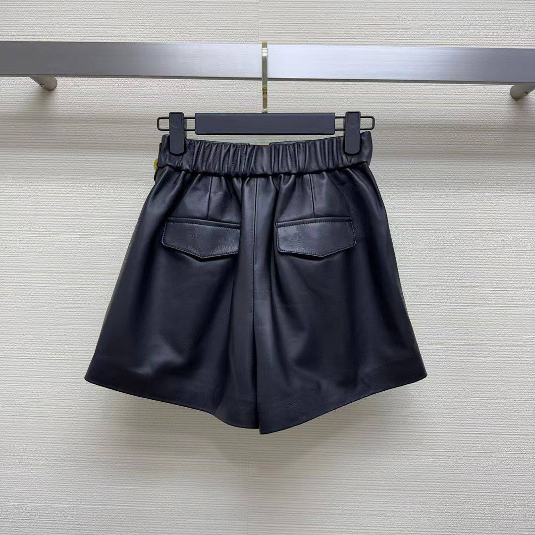 Кожаные шорты Christian Dior премиум BP-38997 Кожаные шорты Christian Dior премиум BP-38997