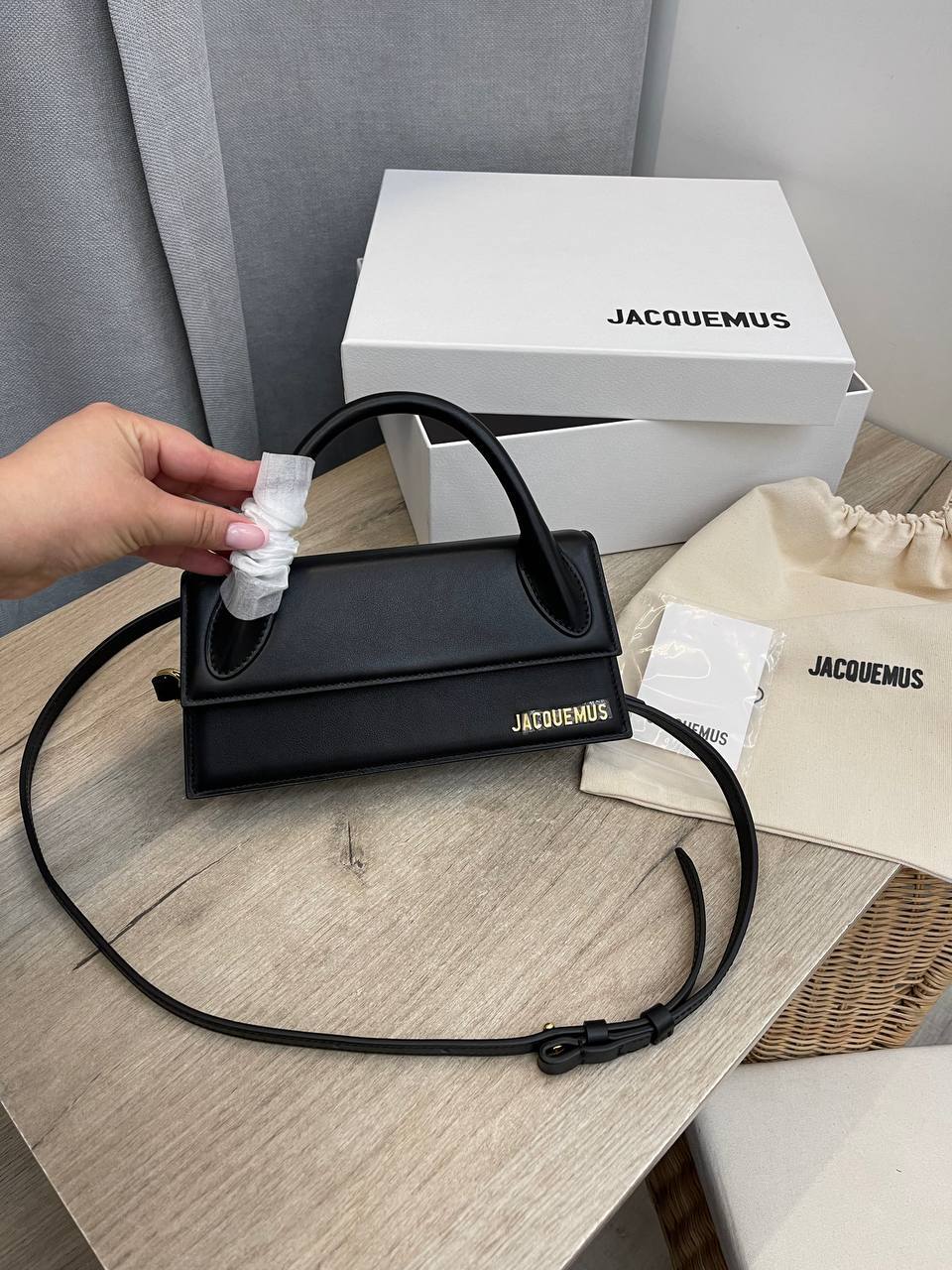 Коллекционная сумка черная Jacquemus женская BP-49067 Коллекционная сумка черная Jacquemus женская BP-49067