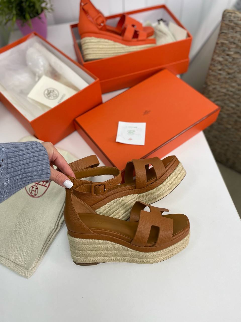 Стильные эспадрильи Hermes Elda BP-30298 Стильные эспадрильи Hermes Elda BP-30298