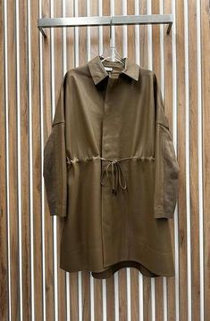 Трендовый кожаный плащ BC BP-41501