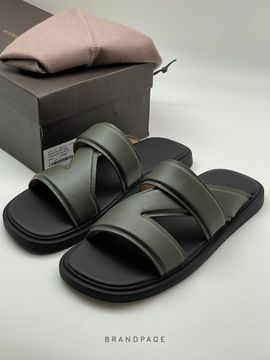 Шлёпанцы оливковые от Bottega Veneta BP5-751241