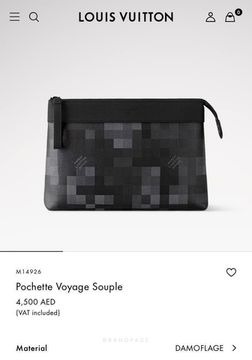 Сумка-клатч серо-чёрная от Louis Vuitton Pochette Voyage Souple Damoflage BP5-061574