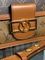 Сумка коричневая с бежевой панелью и карамельной отделкой от Louis Vuitton Dauphine Mini BP5-281210 — фото 2 [TG cb929ecda9bd-002]