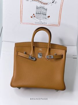 Сумка карамельная от Hermès Birkin 25 BP5-552213