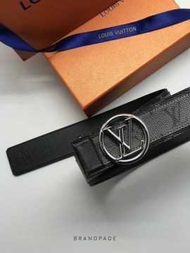 Ремень тёмно-серый с чёрным от Louis Vuitton LV Circle BP5-892463