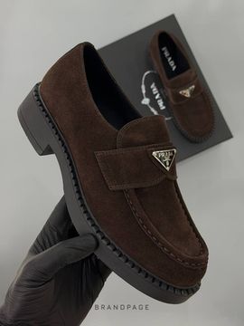 Лоферы коричневые от Prada Chocolate BP5-251515