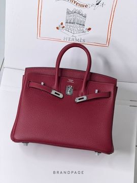 Сумка бордовая от Hermès Birkin 25 BP5-254917