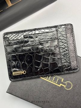 Картхолдер чёрный с золотистой эмблемой от Zilli BP5-279230