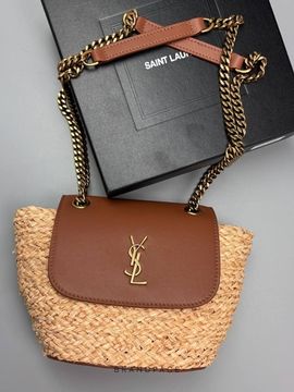 Сумка бежево-коричневая от Saint Laurent BP5-757572