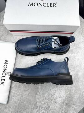 Дизайнерские ботинки кожаные темно-синие Moncler BP-944045