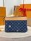 Клатч синий с коричневой отделкой от Louis Vuitton Pochette Voyage Souple BP5-972330 — фото 2 [TG eda45be66d37-002]