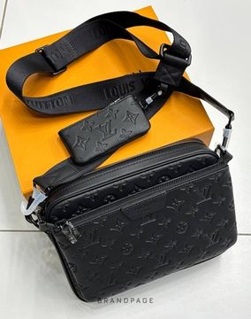 Сумка-мессенджер чёрная от Louis Vuitton Trio Messenger BP5-666766