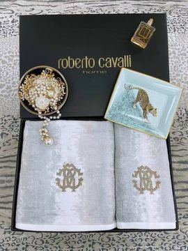 Комплект полотенец 2 шт. серый Roberto Cavalli BP-25101