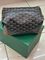 Косметичка чёрная с бело-коричневым узором и рыжей отделкой от Goyard BP5-777086 — фото 2 [TG 85cce0116d8e-002]