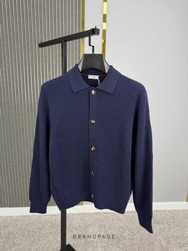 Кардиган на пуговицах тёмно-синий от Brunello Cucinelli BP5-674533