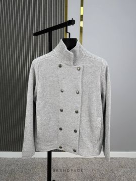 Кардиган двубортный светло-серый от Brunello Cucinelli BP5-580283