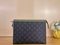 Клатч Louis Vuitton Pochette Voyage MM, коричневый с отделкой хаки — фото 1 [ARMORS 3077bafed266-001]