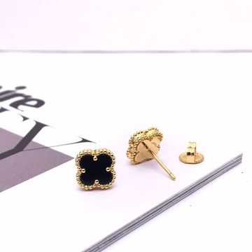 Премиум серьги-пусеты 1см Van Cleef BP-14676