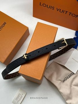 Ремень чёрно-коричневый с золотистой фурнитурой от Louis Vuitton LV Flowergram Ardillon BP5-409301