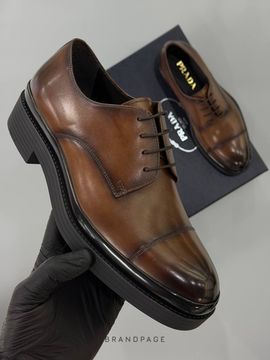 Дерби коричневые от Prada BP5-854507