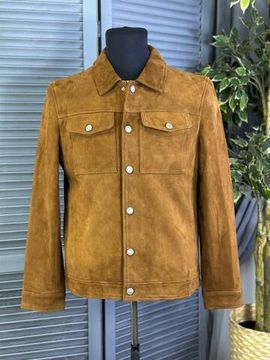 Желто-коричневая замшевая куртка BC BP-29864