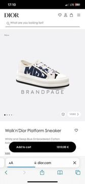 Кожаные кроссовки Christian Dior Walk'n'Dior BPLUX12423