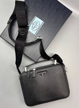 Сумка-кроссбоди чёрная от Prada Brique BP5-264836