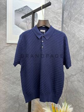 Поло из льна и хлопка Brunello Cucinelli BPLUX13005