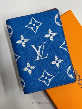 Обложка для паспорта синяя с белым рисунком от Louis Vuitton BP5-591071