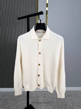 Кардиган на пуговицах молочный от Brunello Cucinelli BP5-040710