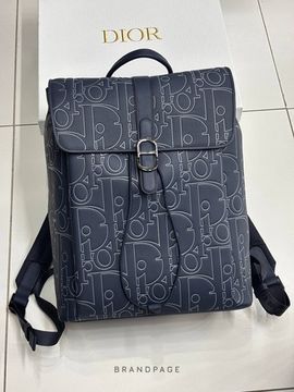 Рюкзак тёмно-синий с серым узором от Dior BP5-464209