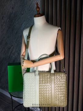 Портфель оливково-зелёный со светло-зелёными вставками от Bottega Veneta BP5-933067
