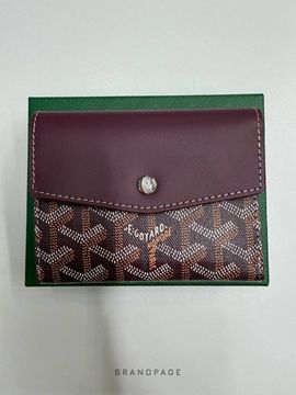 Кошелёк бордовый с коричневым узором от Goyard BP5-095389