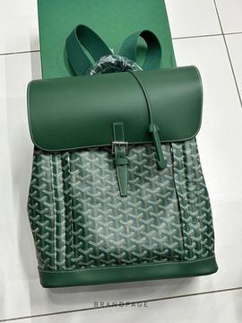 Рюкзак зелёный с контрастным узором от Goyard BP5-212963