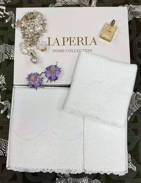Полотенца комплект 3 шт. белые La perla BP-34179
