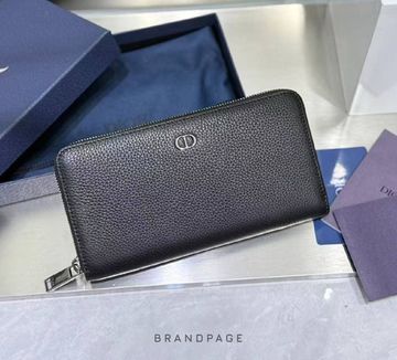 Кошелёк чёрный от Dior CD Icon Zipped Long Wallet BP5-239083