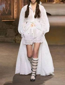 Длинная коллекционная блузка Christian Dior BP-32101