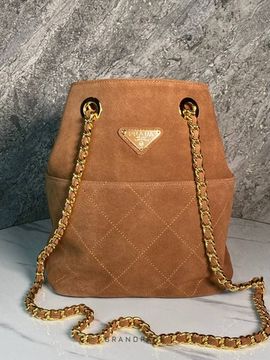 Сумка-мешок рыже-коричневая от Prada BP5-270671