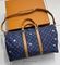Дорожная сумка синяя с рыжей отделкой от Louis Vuitton Keepall Bandoulière 50 BP5-141027 — фото 2 [TG a7f8f5029c36-002]