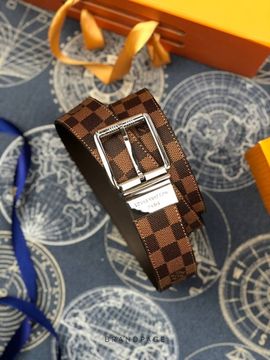 Ремень коричневый с узором Damier Ebene от Louis Vuitton BP5-500303